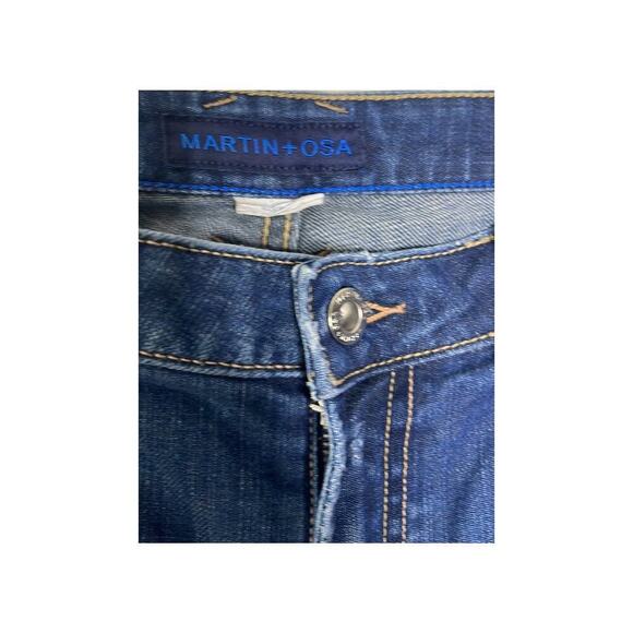 Martin + Osa Womens Blue Denim Bermuda Shorts Distressed Size 29 - Picture 5 of 8